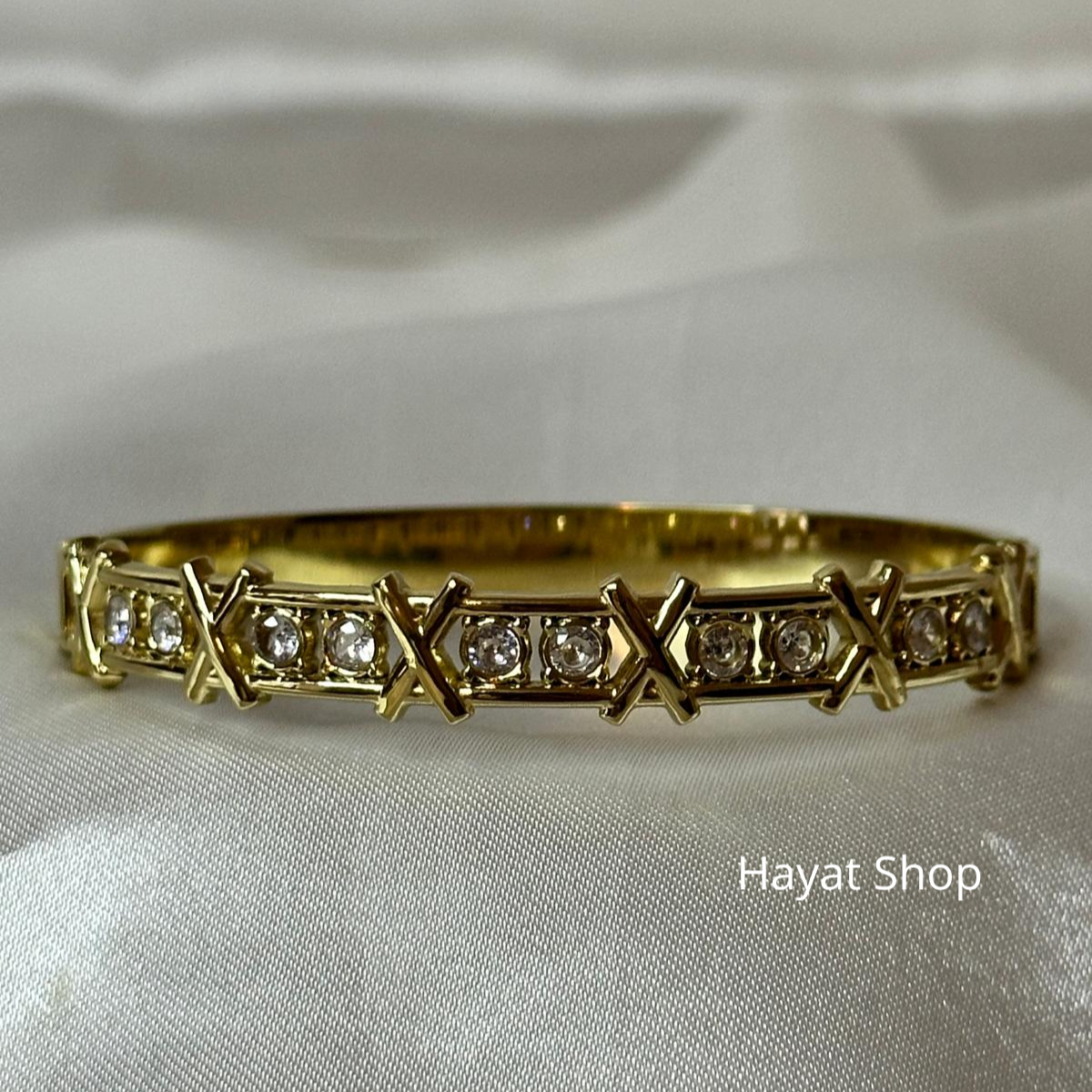 Braccialetto multi strass in acciaio inossidabile
