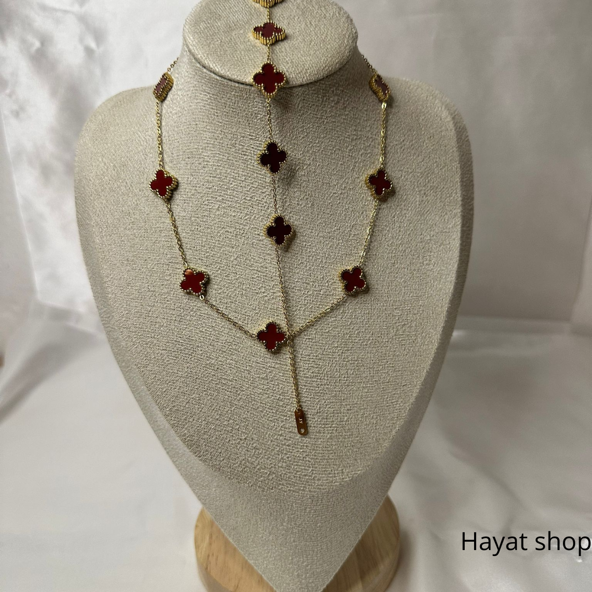 Collana quadrifoglio  in acciaio inossidabile