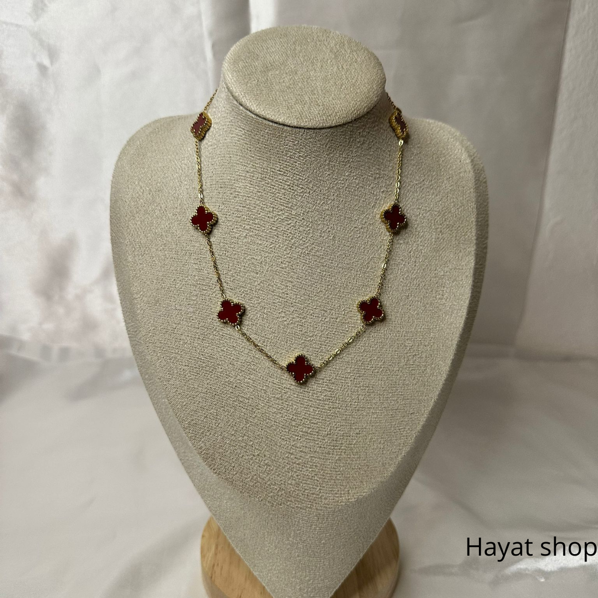 Collana quadrifoglio  in acciaio inossidabile