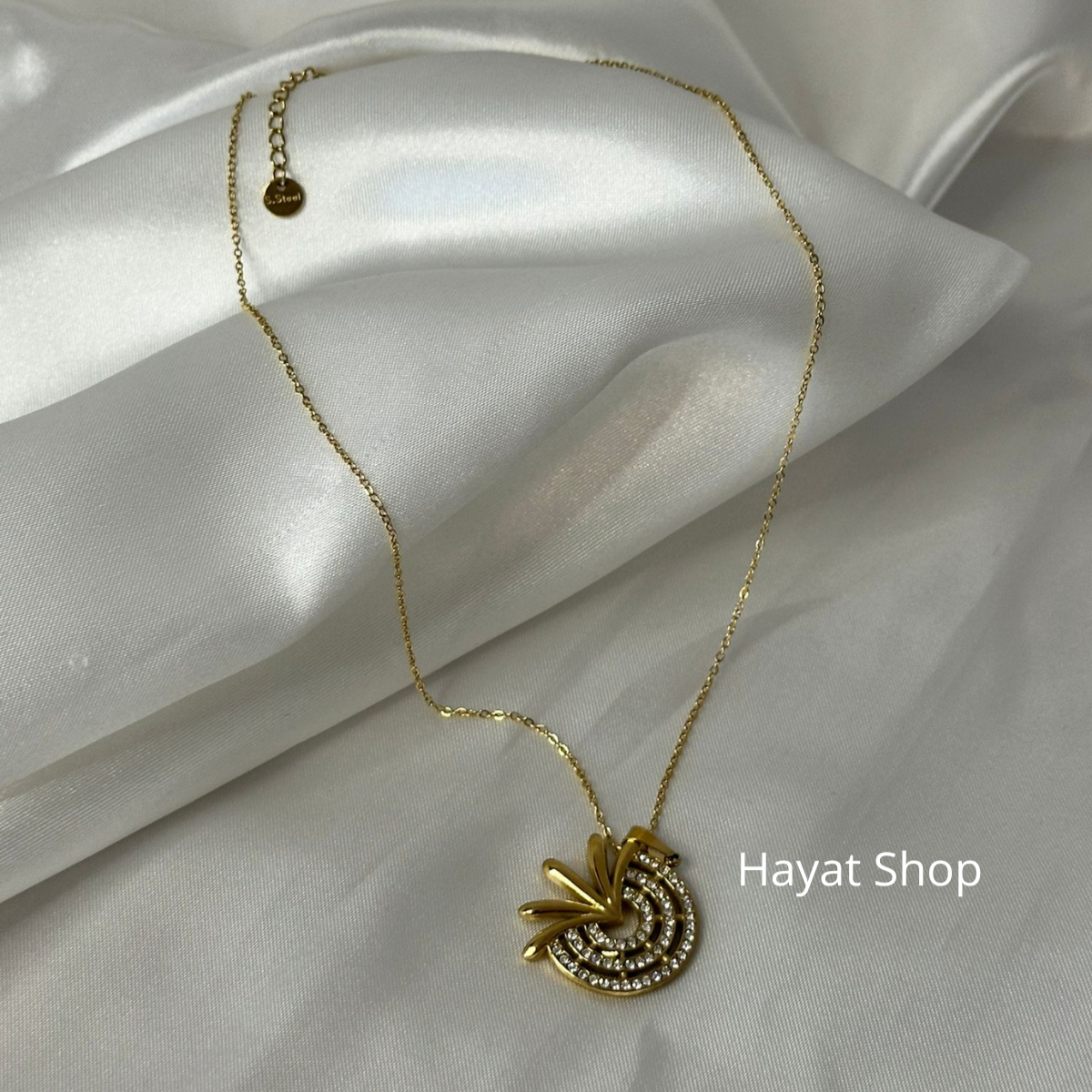 Collana sole e luna in acciaio inossidabile