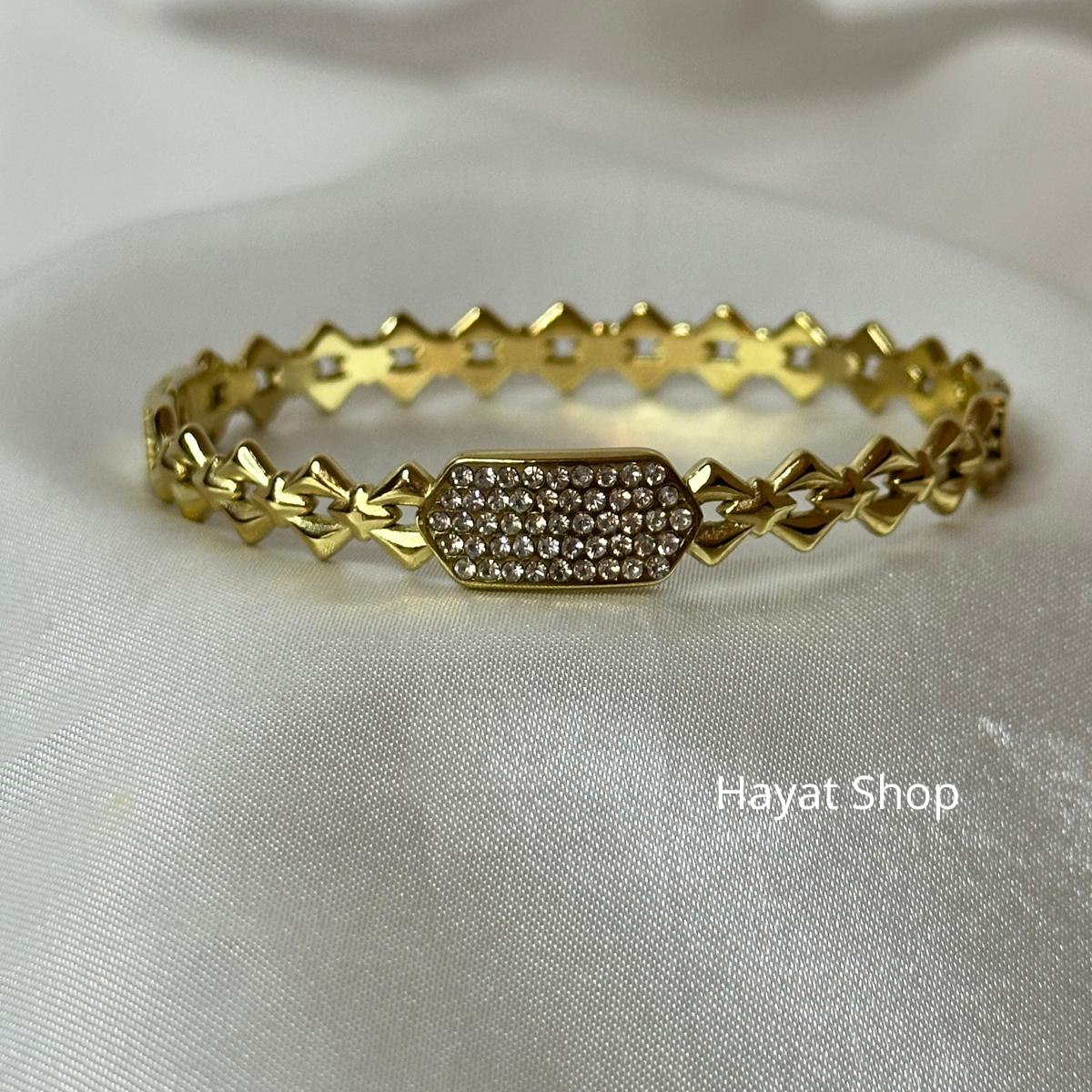 Braccialetto in acciaio inossidabile maglie d'Oro Intrecciate