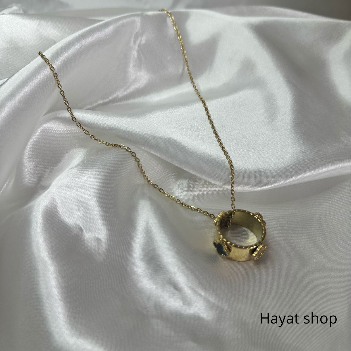 Collana con fiore van in acciaio inossidabile
