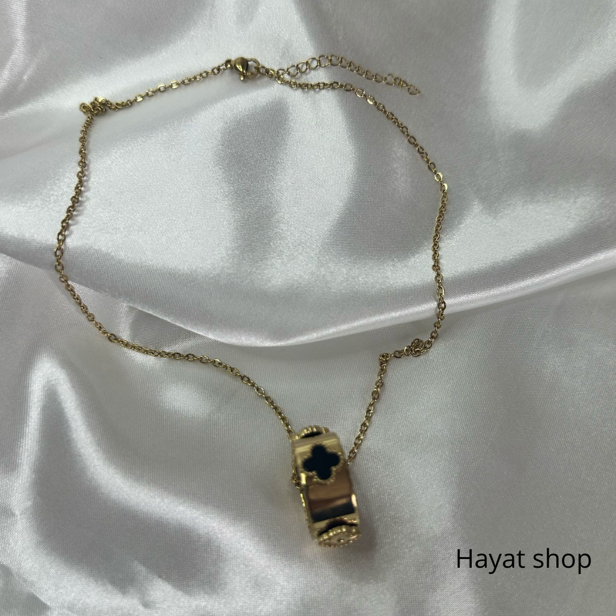 Collana con fiore van in acciaio inossidabile