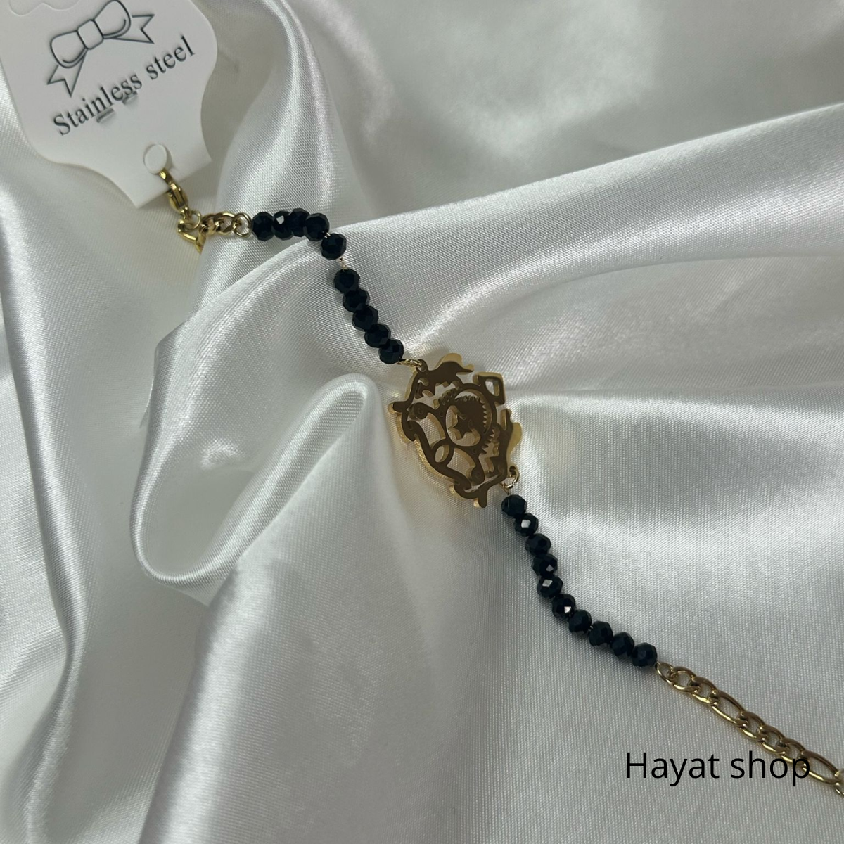 Bracciale Regno del Marocco in acciaio inossidabile colore nero