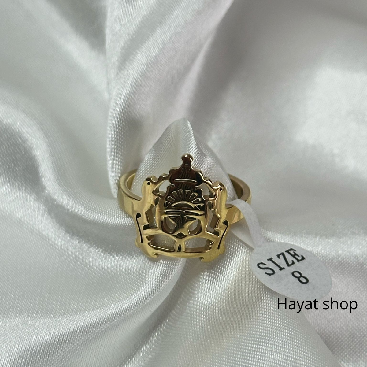 Anello regno del marocco in acciaio inossidabile