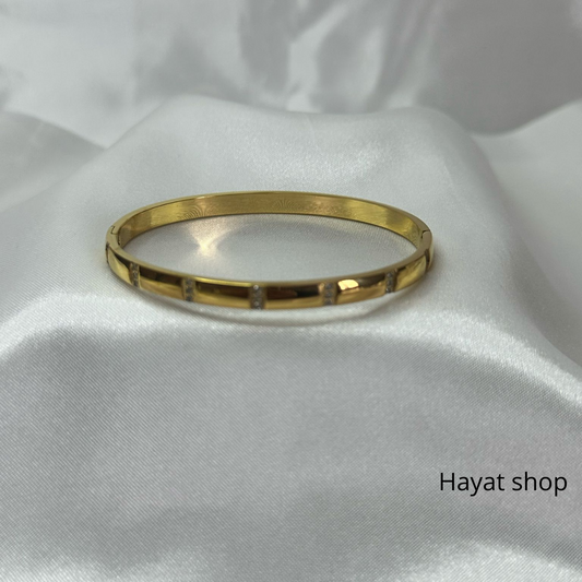 Braccialetto elegante con diamante in acciaio inossidabile