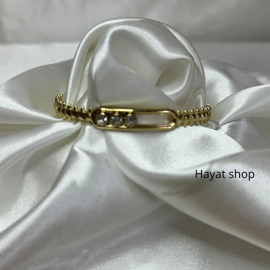 Braccialetti con 3 perline in acciaio inossidabile