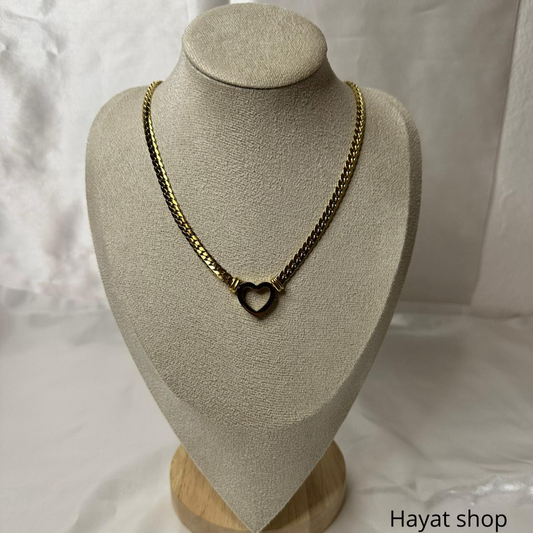 Collana francese con cuore d amore in acciaio inossidabile