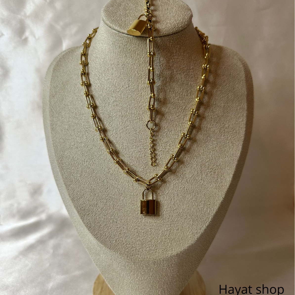 Collana Hip hop a forma di U con chiusura a moschettone