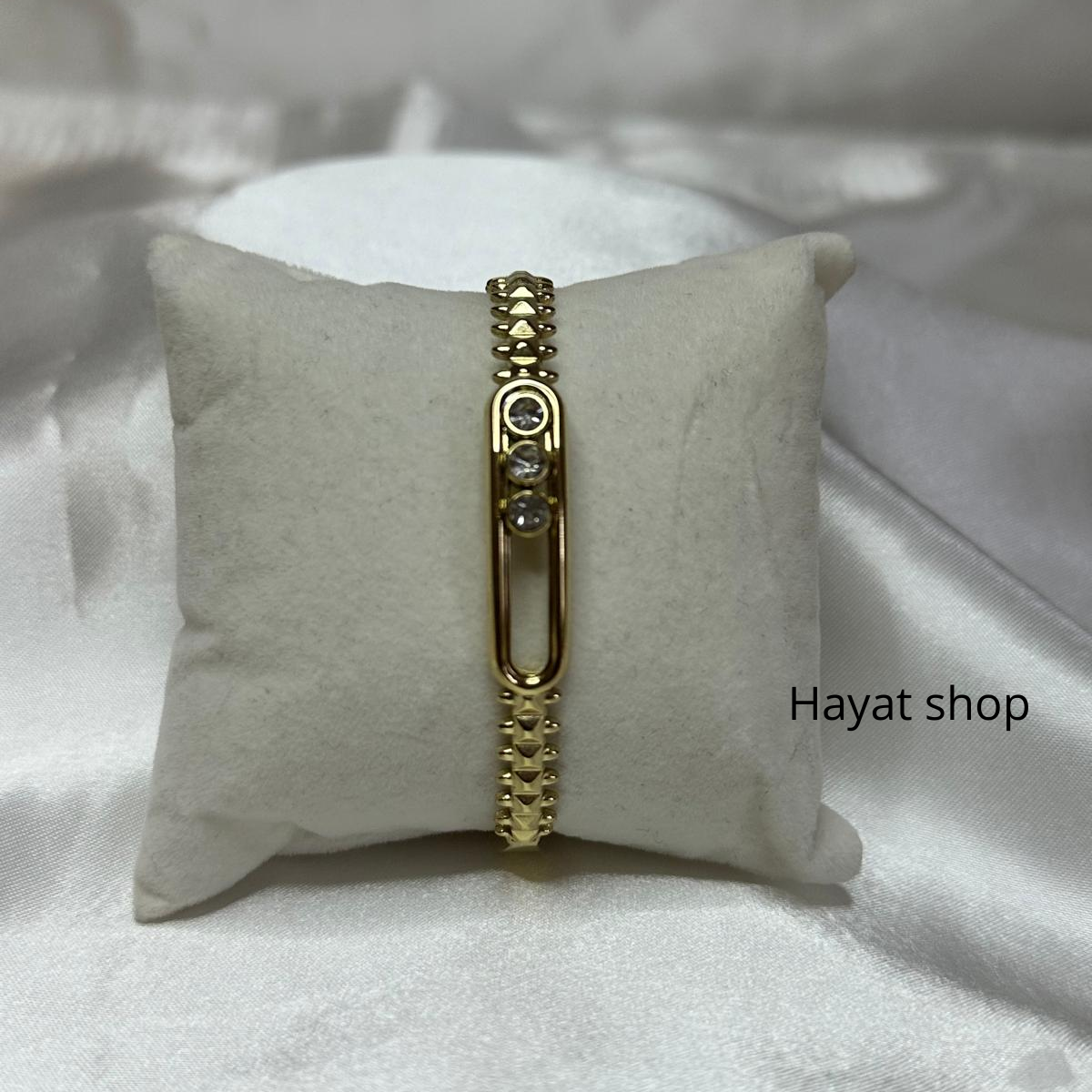 Braccialetti con 3 perline in acciaio inossidabile