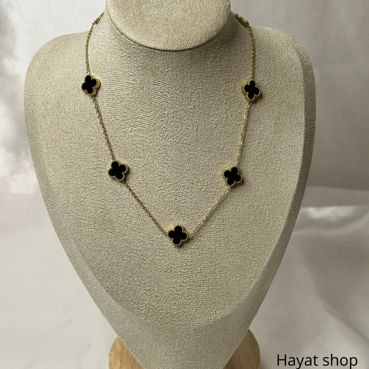 Collana quadrifoglie in acciaio inossidabile