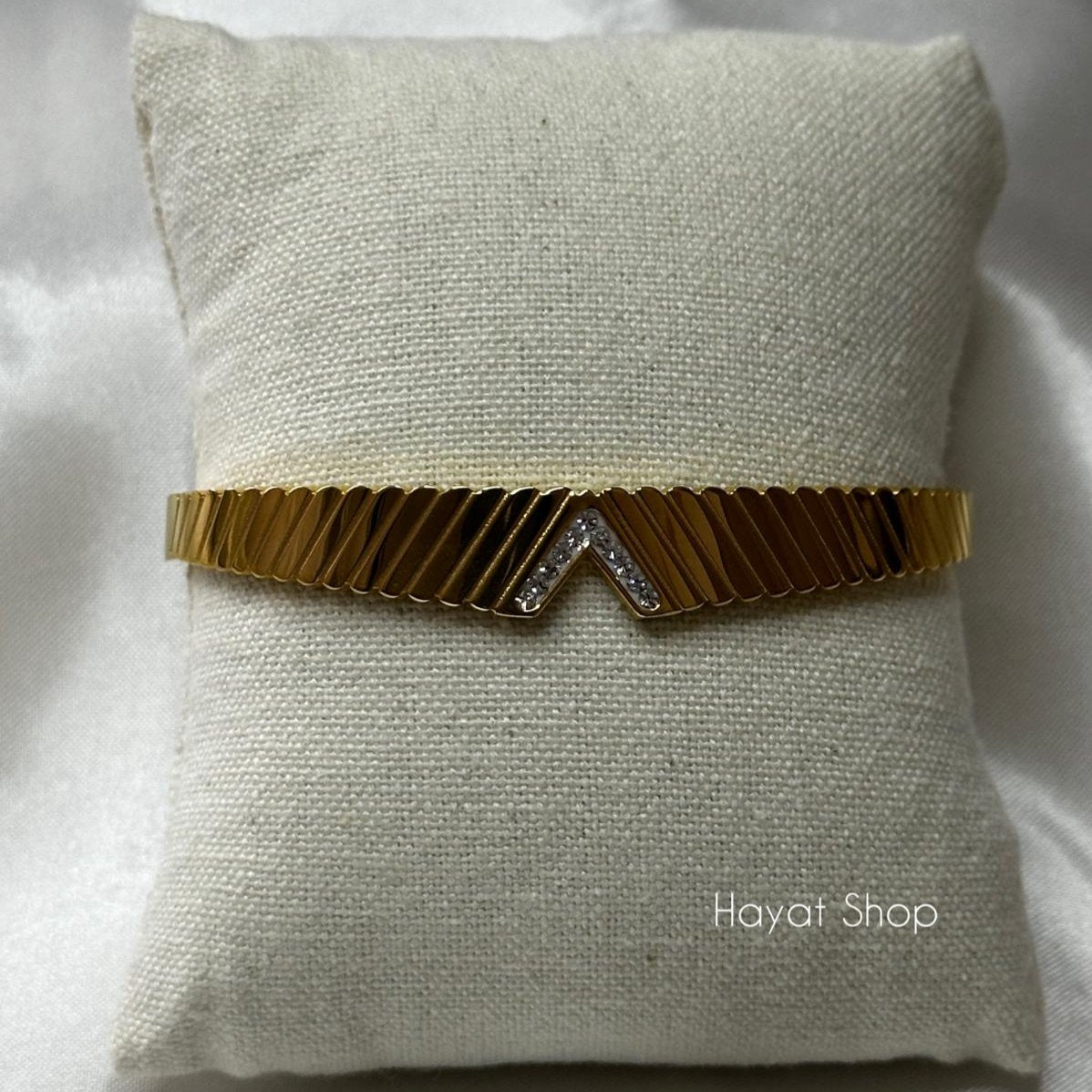 Braccialetto elegante  (d 6 / 6,2 cm ) in acciaio inossidabile