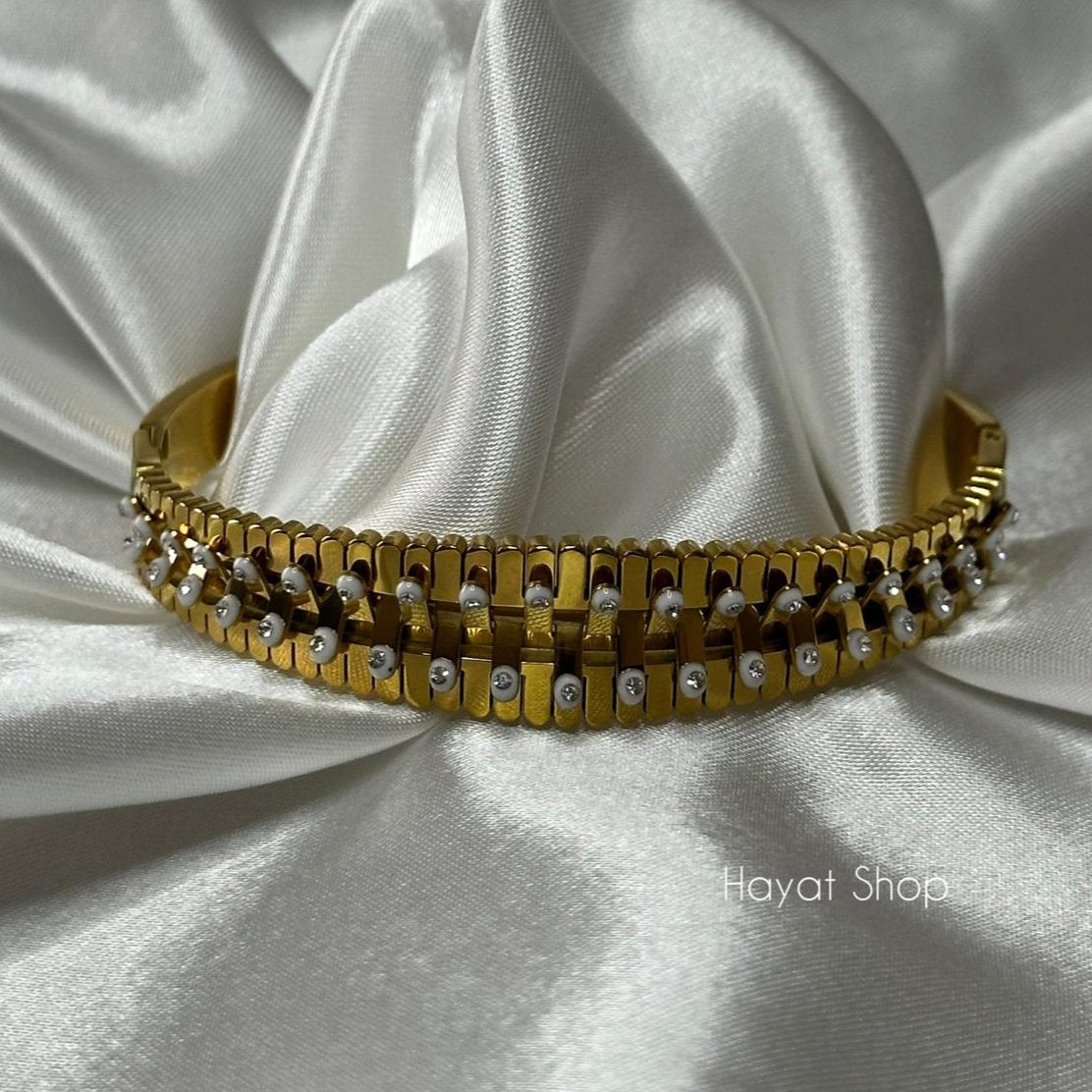 Braccialetto elegante (d 6 cm) in acciaio inossidabile
