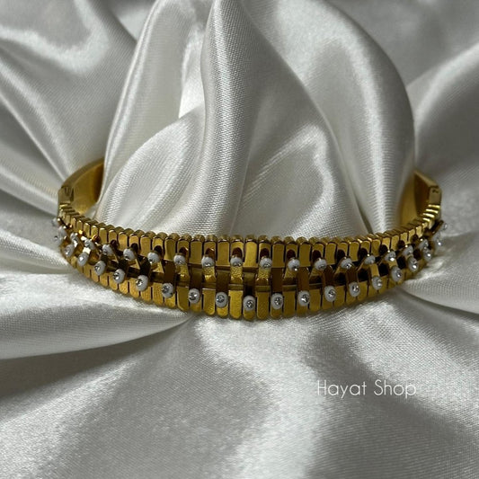 Braccialetto elegante (d 6 cm) in acciaio inossidabile