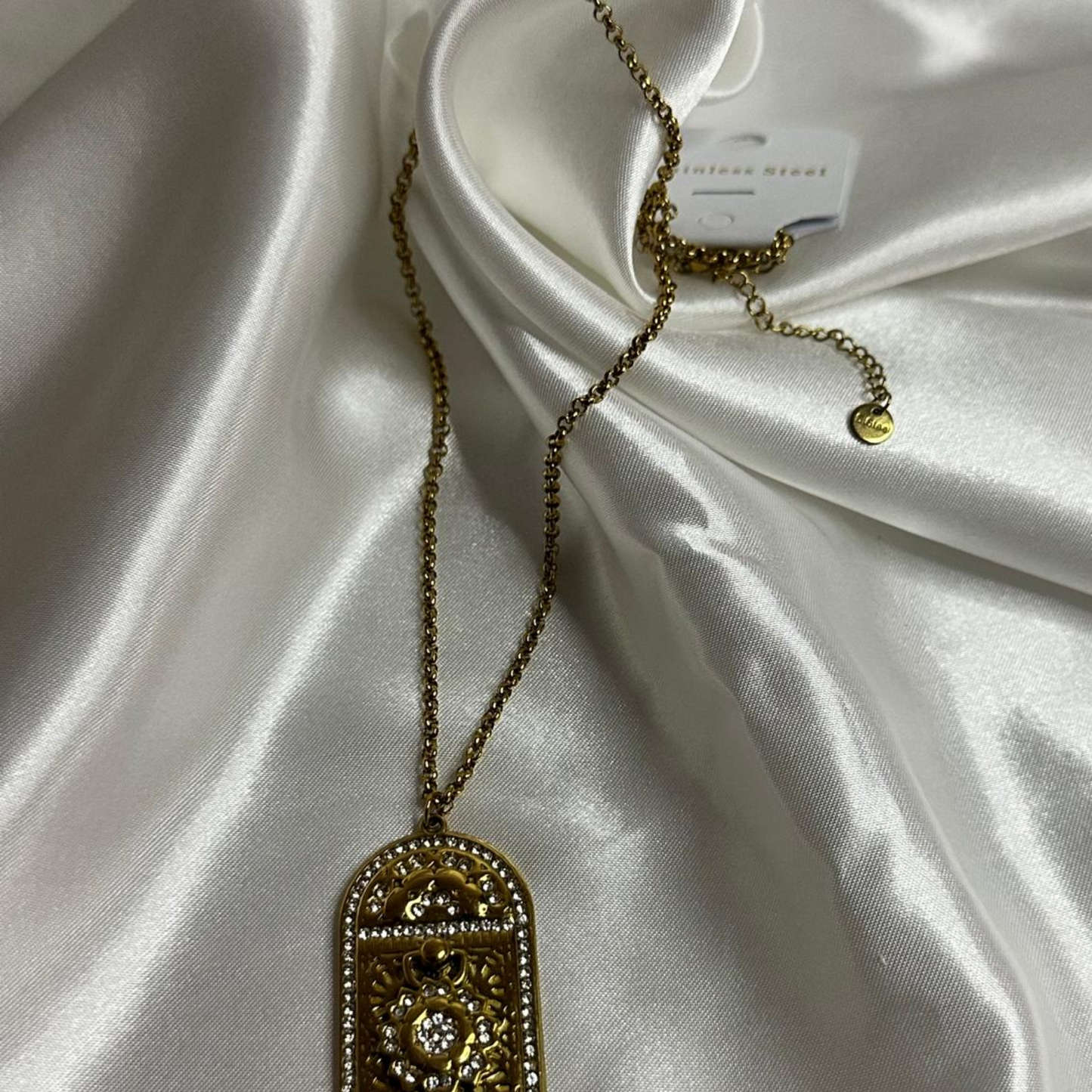 Collana bab mansore con perline in acciaio inossidabile
