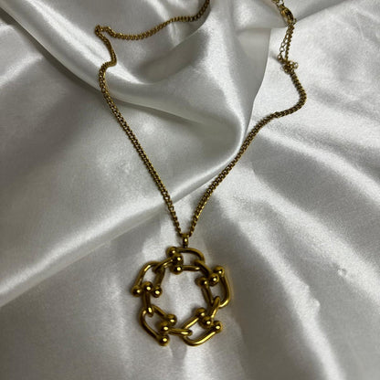 Collana ferro di cavallo semplice in acciaio inossidabile