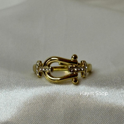 Anello in acciaio inossidabile con Design geometrico regolabile