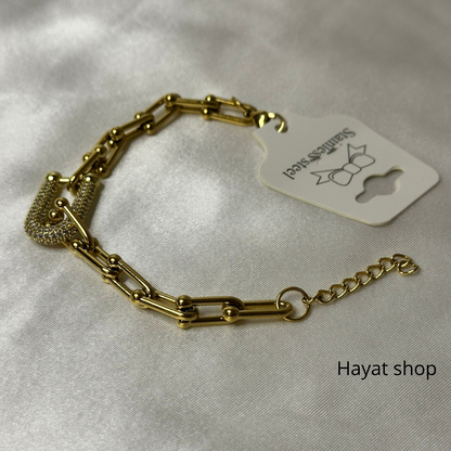 Bracciale in acciaio inossidabile Ferro di cavallo a forma di U