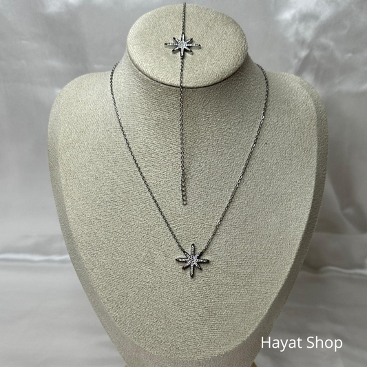 Set collana e bracciale in acciaio inossidabile
