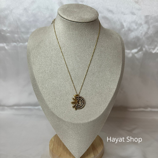 Collana sole e luna in acciaio inossidabile