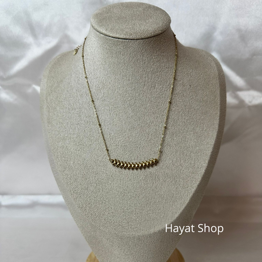Collana con rivetto in acciaio inossidabile