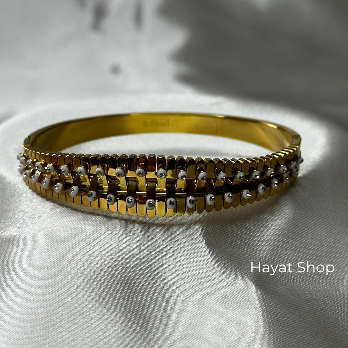 Braccialetto elegante (d 6 cm) in acciaio inossidabile