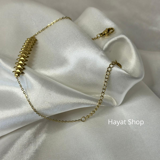 Bracciale con rivetto in acciaio inossidabile