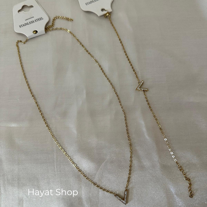 Set collana e bracciale in acciaio inossidabile