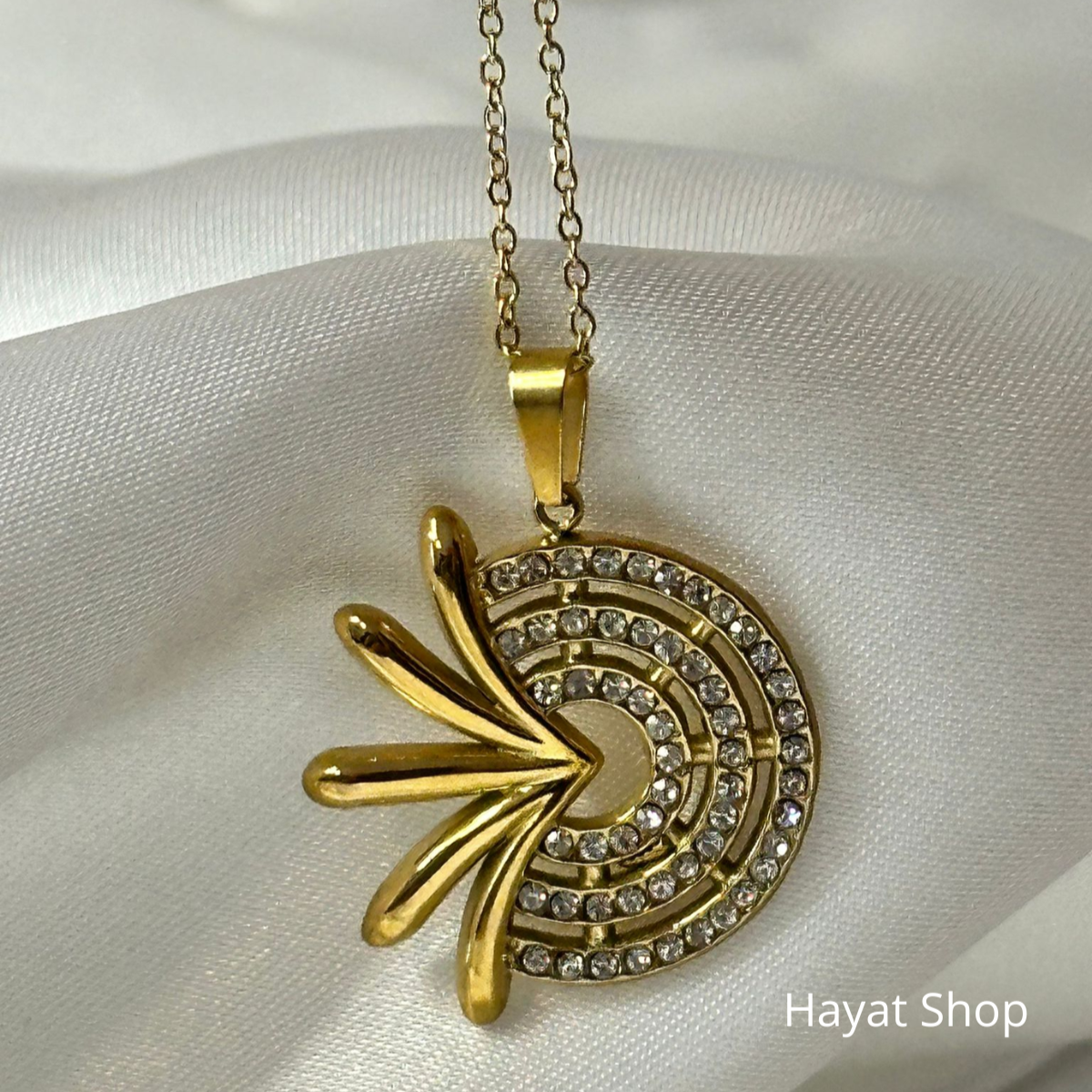 Collana sole e luna in acciaio inossidabile