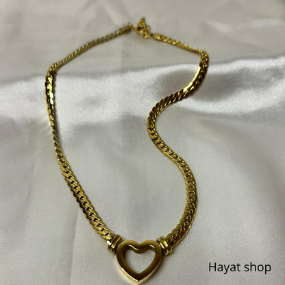 Collana francese con cuore d amore in acciaio inossidabile