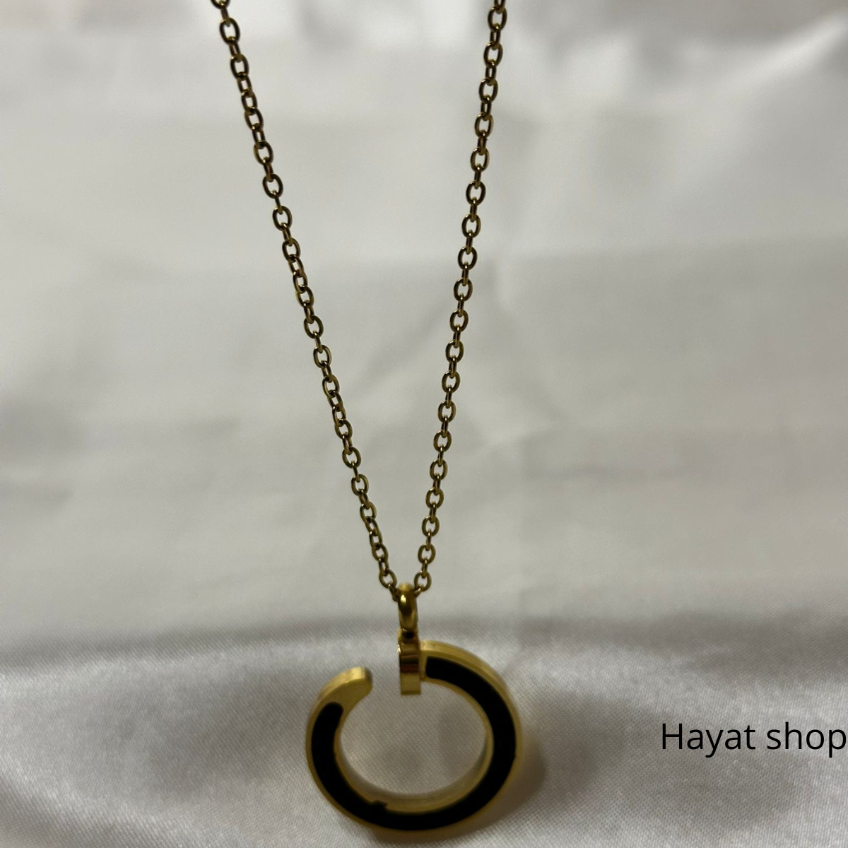 Collana Nail Ring  Shinestone in acciaio inossidabile