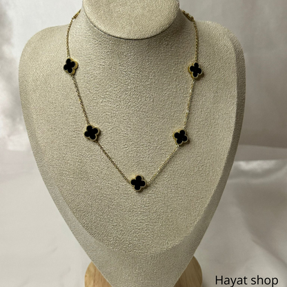 Collana quadrifoglie in acciaio inossidabile