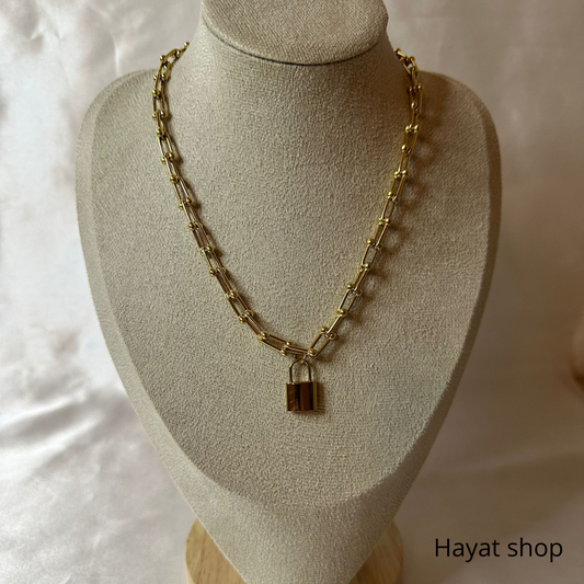Collana Hip hop a forma di U con chiusura a moschettone