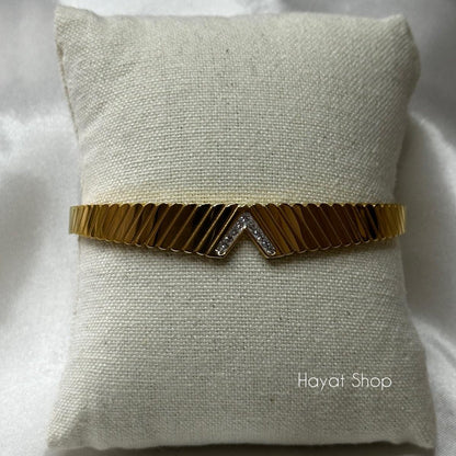 Braccialetto elegante  (d 6 / 6,2 cm ) in acciaio inossidabile