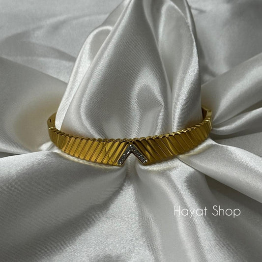 Braccialetto elegante  (d 6 / 6,2 cm ) in acciaio inossidabile