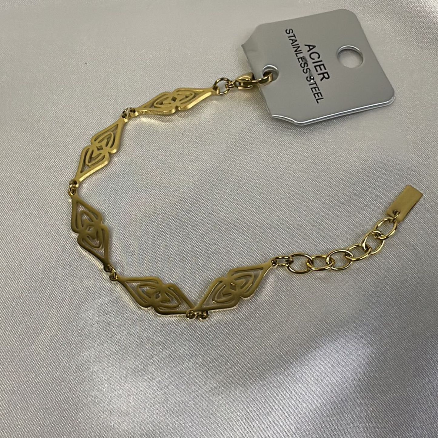 Bracciale con catena a maglia losanga