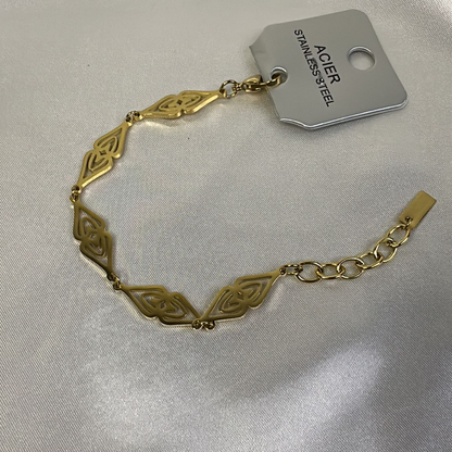 Bracciale con catena a maglia losanga