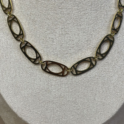 Collana orientale filigree in acciaio inox