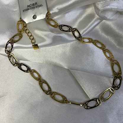Collana orientale filigree in acciaio inox