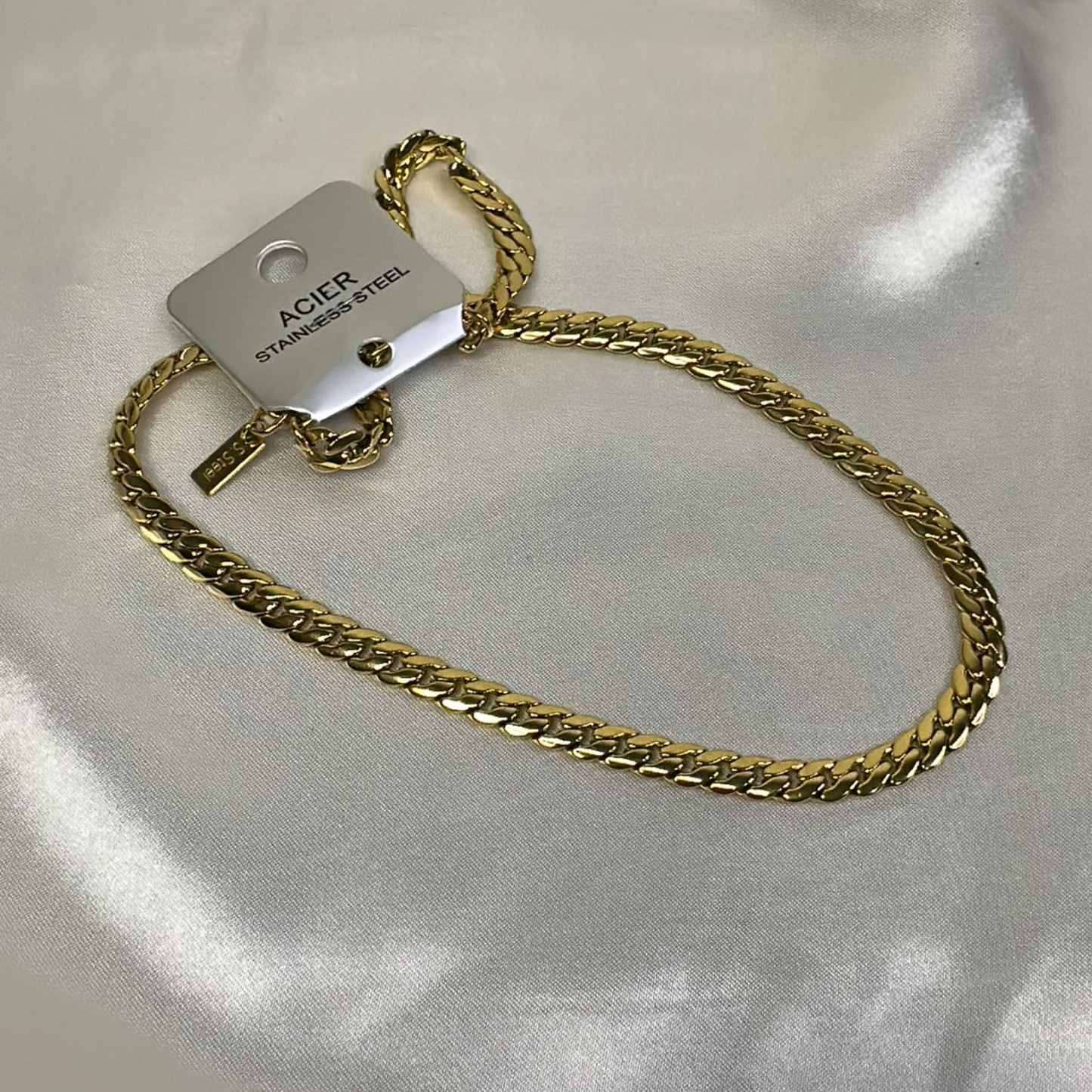 Collana a catena fine in acciaio inox