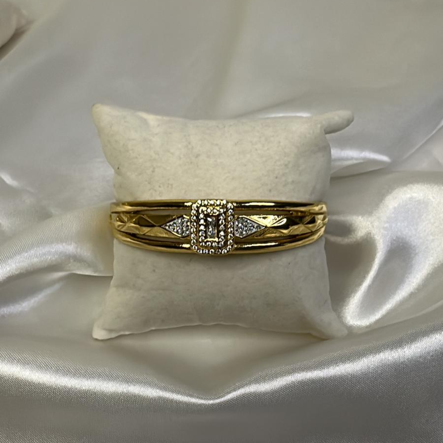 Braccialetto bamboo bon bangle in acciaio inox