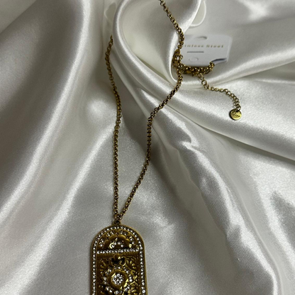 Collana bab mansore con perline in acciaio inossidabile