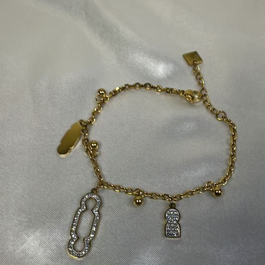 Bracciale stile bab mansour in acciaio inox