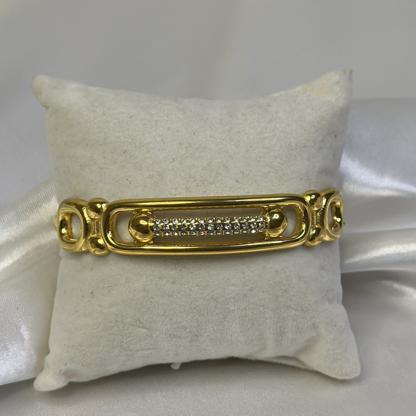Braccialetto rigido con barra in acciaio inox