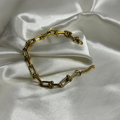 Bracciale ferro di cavallo semplice in acciaio inossidabile