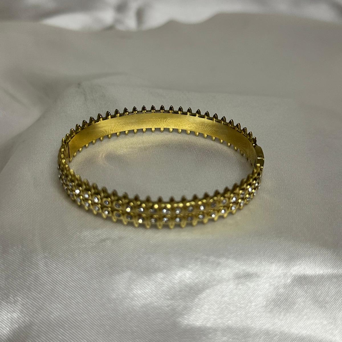 Braccialetto multi strass in acciaio inossidabile